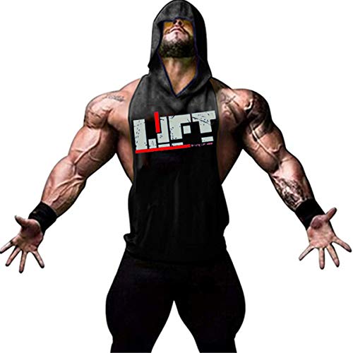 Cabeen Débardeur Musculation Hommes à Capuche Bodybuilding Sport Fitness Gym Tank Tops