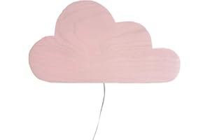 ‎CLEVERE KIDS BABY-COLLECTION Clevere Kids Kinder-Wandlampe Alle meine Tiere | Handarbeit aus der EU | hochwertige Leselampe, Nachtlicht aus Holz | E14 (Wolke rosa)