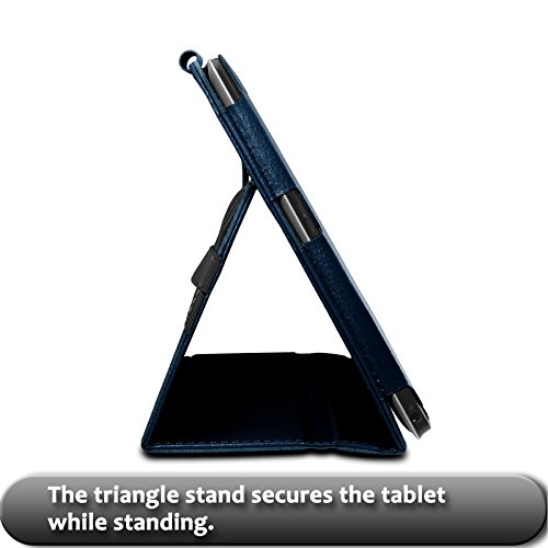 Lenovo Miix 310 Hülle Case, Infiland Slim Fit Folio PU-lederne dünne Kunstleder Schutzhülle Cover Tasche für Lenovo Miix 310 25,65 cm (10,1 Zoll HD) x5-Z8350 Tablet PC(mit Auto Schlaf / Wach Funktion, Tablet und Tastatur sind nicht entgehaltet)(Dunkleblau) - 8