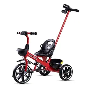 Baybee Hero III Tricycle for Kids, Plug & Play Cycle for Kids Ride on with Storage Space & Parental Handle, Kids Tricycle|Baby Children Cycle| Tricycle Cycle for Kids 2 to 5 Years Boys Girls (Red)