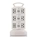 Produktbild Überspannungsschutz Power Strip Vertical Tower Smart Multi Steckdose 2-USB Ladegerät Port Überlastschutz für Haus und Bürogeräte , grey