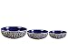 Serving Bowl Set Ceramic/Stoneware in Blue Mughal (1 Large, 1 Medium & 1 Small Bowl) (Set of 3) Handmade By Caffeine RS.3049.00