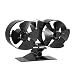 Produktbild JullyeleDEgant F260 4 Klingen-Doppelter Hitze-angetriebener Ofen-Fans Brennstoff-energiesparender Ofen-Fan Eco freundlicher Fan für Hauptküche-Zusätze