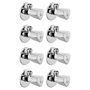 ALTON SMT1025 Brass, Angle Valve With Wall Flange, Chrome (8-Piece Set)