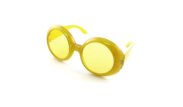 Moda buco del culo pieno di plastica giallo Occhiali da sole per i bambini  : Sport e tempo libero