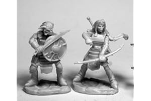 Pechetruite 2 x Warriors Hobgoblin - Reaper Bones Miniature zum Rollenspiel Kriegsspiel - 77476