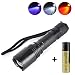 Produktbild Boruit Zoomable 3 LED Blubs Weiß Rot UV Licht Taschenlampe Jagd Torch Lampe UV Ultraviolett Inspektion Schwarzlicht 3 Modi für Walking, Katze-Hund-Pet Urin-DetektorBatterie enthalten