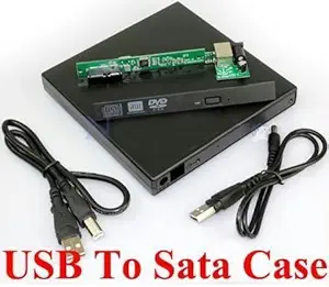 Buyyart New USB 2.0 External Case Casing Dock for 12.7mm SATA Laptop CD DVD Writer Blu