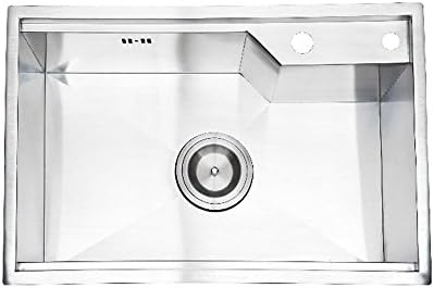 Manual welding Single Basin Kitchen Wire Drawing Stainless Steel Water Sink Basin