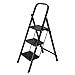 Produktbild LXF Stehleitern 3-Stufen-Leiter Faltbare Schritt Hocker Küche Schritt Mit Anti-Rutsch-Fuß-Cover Eisen Minimalistischen Stil (größe : 3 step ladder)
