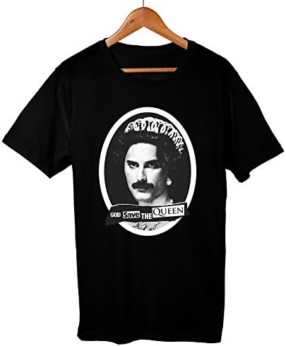 God Save The Queen Freddie Mercury Parody Rock God T Shirt Black Small