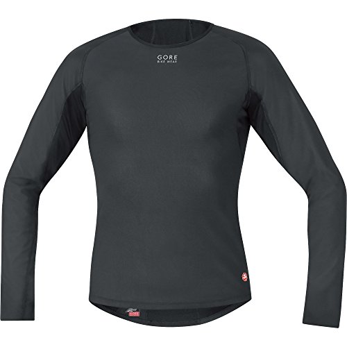 Gore Bike Wear Base Layer Windstopper Termo - Camiseta de ciclismo para hombre, color negro, talla M - GORE WEAR