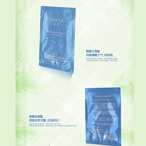 Preisvergleich Produktbild Rcool Tief Mining extrahiert Hyaluronsäure Feuchtigkeitsspendende Gesichtsmaske Tencel dünne transparente Maske Bilayer unsichtbar bestimmt
