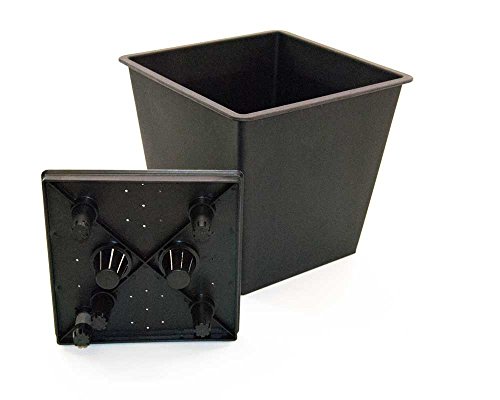 Pflanzkübel Blumenkübel Blumentopf Polyrattan Quadrat LxBxH 50x50x50cm schwarz. - 6