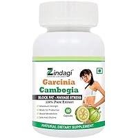 Zindagi Garcinia Cambogia Extract Capsules - Natural Weight loss Supplement - Fat Blocking,60 Capsules(Pack Of 2)