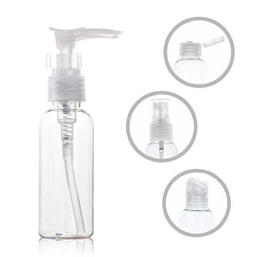 Reise Flaschen Set – Meersee Kunststoffflaschen für Flugreisen, Auslaufsichere Reiseflasche, Behälter für Accesoires/Shampoo/Spülung/Cremes - 2