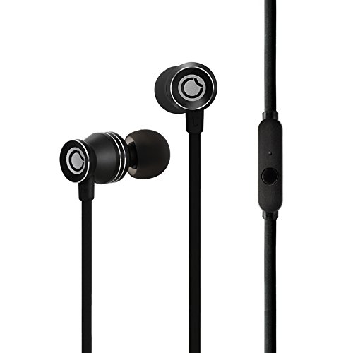 GGMM In-Ear Headphones Earphones Metallic Stereo Headset Earphones with Earbuds and Mic for iPhone, Android Smartphones and MP3 Players etc (C300)