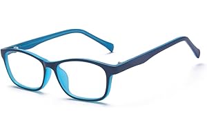 ALWAYSUV Blaulicht blockierende Brille Quadratische Brille Rahmen Anti Blue Ray Computerspiel Brille für Kinder/Jugendliche