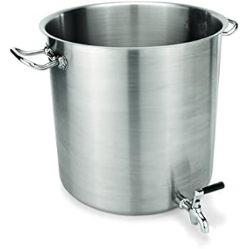 Gastro Edelstahl Topf Auslaufhahn 17 Liter Ø28cm Ausguss