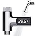 Produktbild Duschthermomter, Tecboss Badethermometer Dusche Thermometer Für Kinder ältere Leute Haustiere, 360 Grad-drehbarer Wasserdichter LED-Schirm für Bessere Betrachtung - Celsius