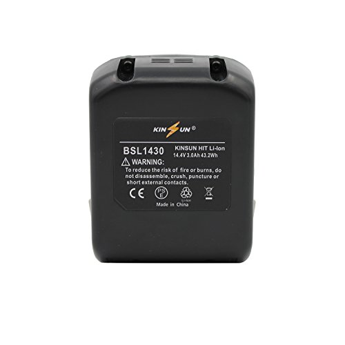 KINSUN Werkzeug Akku 14.4V Li-Ion 3.0Ah für Hitachi Akkuschrauber Schlagschrauber 329083 329877 329901 BSL 1415 BSL 1430 - 7