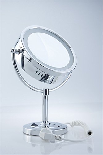 Pre&Mium Kosmetikspiegel mit LED Beleuchtung 7-fache Vergrößerung Chrom - 2