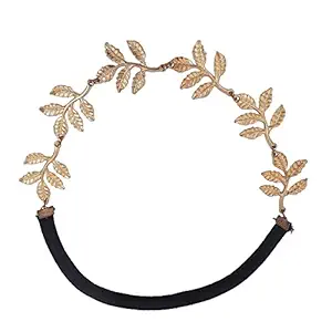 Shining Diva Fashion Gold Leaves Hair Accessories Hair Band for Girls and Women