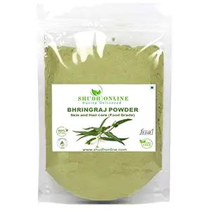 Organic Bhringraj Powder for Hair Growth, Skin and Eating (200 Grams) - 100% natural, Eclipta alba, Bringraj Powder, Bhringrajasava, Bringaraja