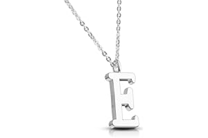 Bungsa Damen-Kette BUCHSTABEN A-Z in Silber oder Rosegold - Alphabet Halskette mit Anhänger - aus Edelstahl - Halschmuck für Damen, Kinder & Herren - A B C D E F G H I J K L M N O P R S T U V W Z