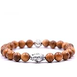 Bracelet Perle Bouddhist - Bracelet en Pierre Naturelle d'Energie Tibétain et Tête de Bouddha