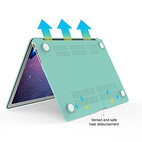 iBenzer – Soft-Skin-Serie Kunststoffabdeckung des schweren Kastens für Macbook Air 13,3“ (A1466/A1369) NO CD-ROM, Grün MMA13GN - 6