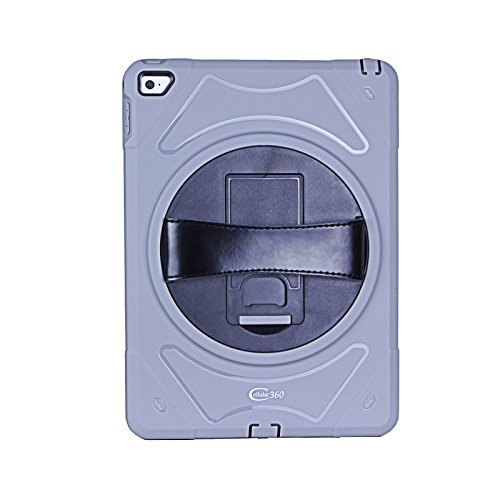 Cellular360 Apple iPad Mini 4 Hülle,schmutz- und stoßfest, 360 drehbare Handschlaufe mit integriertem Standfuß (Apple iPad Mini 4, Handheld-Grau) - 2