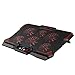 Produktbild Fan Gaming Laptop-Kühler Sechs Lüfter LED-Bildschirm Zwei USB-Anschluss 2600 U/min Laptop Cooling Pad Notebook-Ständer 17 Zoll Mini tragbarer Lüfter (Color : Blue, Size : with Led Screen)