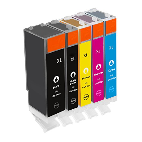 PlatinumSerie® 5x Patrone kompatibel für Canon PGI-570 XL & CLI-571 XL Pixma MG 5700 Series MG 5750 Series MG 5750 MG 5751 MG 5752 MG 5753 MG 6800 Series MG 6850 Series MG 6850 - 2