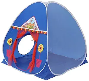 Homecute Foldable Popup Kids Play Tent House for 3 Year to 12 Years 110 x 110 x 120 cm -Blue