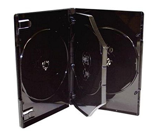 Kronenberg24 Profi DVD Hüllen 4fach 15mm schwarz - 10 Stück