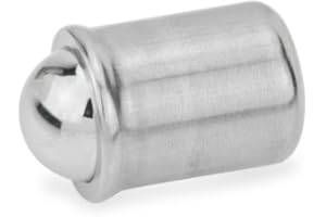 Ganter Normelemente GN 614-8-NI – Pressure a Molla da Inserire, Manicotto e Sfera: Acciaio Inox, Durchmesser d: 8mm, Set di 10 Pezzi