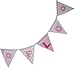 8 X FABRIC ALPHABET LETTER BUNTING - BABY GIFT - PERSONALISED - CHOOSE PINK OR BLUE - BOYS/GIRLS