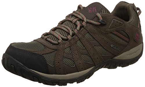 Columbia Redmond Waterproof, Zapatillas de Senderismo para Hombre, Marrón (Mud/Garnet Red), 41 EU