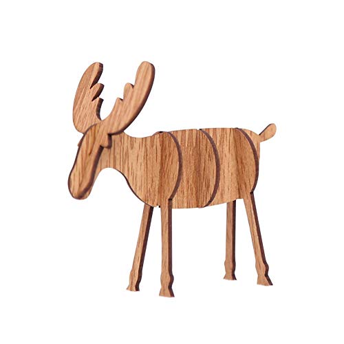 Preisvergleich Produktbild iStary 2018 Weihnachtsgeschenk Diy Wooden Elk Ornamente Weihnachtsdekoration Ornamente Weihnachtsgeschenke Christbaumschmuck Hängende Karten-Party-Umbau-dekorative Geschenke Kreatives