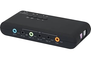Renkforce RF-4355800 7.1 Carte Son Externe avec Sortie numérique, avec régulateur de Volume Externe