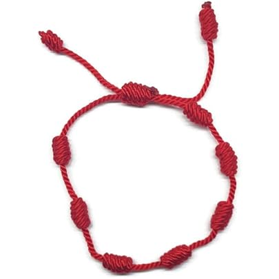 Braccialetti Corda Rossa - 24 Pezzi Con Nodo Kabbalah | Regolabili, In Seta | Porta Fortuna E Protezione - Foto 6