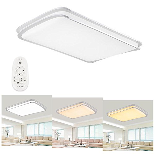Hengda® 48W LED Lámpara de techo Moderna Regulable Luz De Techo Ultradelgado Ahorro Lámpara para sala de estar/Dormitorio/Baño/Cocina/Vestíbulo [Clase de eficiencia energética A++]
