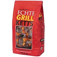 Holzkohlewerk Lüneburg Feuer&Flamme 10 kg Premium Holzkohle Grillketts - ideal für Dutch Oven, Smoker und Kugelgrill