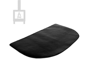 UCARE Fireplace Hearth Rug Half Moon 2-Layer Fiberglass Fire Resistant Mat,Non Slip Carpet Hearth Mat Heat Resistant Survival Floor Mat,Protects Floors Patio from Sparks Embers Logs 50x100cm