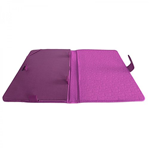 eFabrik Universal Tablet Halterung für 10 – 10.1 Zoll Tablet Tasche Hülle Schutztasche Schutzhülle Cover Case mit Aufstellfunktion Leder-Optik lila - 5