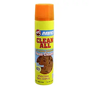 ABRO FC-100-60 Fresh Lime Scent Car Interior Foam Cleaner Multi Purpose Dashboard Seat Carpet Cleaning Spray for Clearing Vinyl Fabric (100ml)