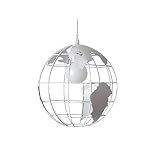 wings of wind - Moderne Weltkarte Leuchter E27 Pendelleuchte Deckenleuchte Bunte Glas Lampshade (Weiß)
