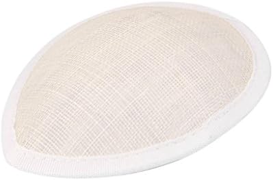 2016 New Arrival Chic Colorful Round/Teardrop Hat Fascinator Millinery Base DIY Gifts - White, TearDrop