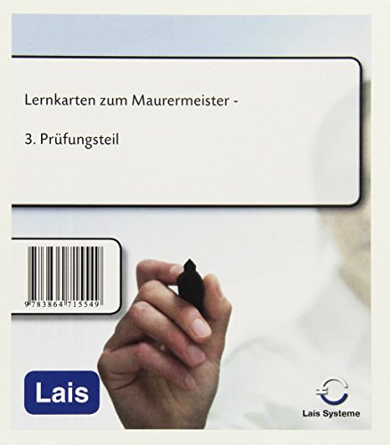 Preisvergleich Produktbild Lernkarten zum Maurermeister: 3. Prüfungsteil
